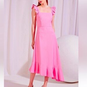 STAUD Valentina Pink Ruffle Hem
Dress Size 2